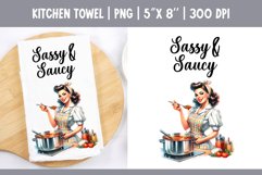 Sarcastic Funny Quotes Kitchen Towel Sublimation Design PNG Product Image 1