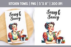 Sarcastic Funny Quotes Kitchen Towel Sublimation Design PNG Product Image 1