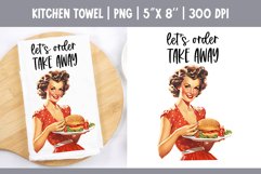 Vintage Retro Pin Up Girl | Kitchen Towel Sublimation Design Product Image 1