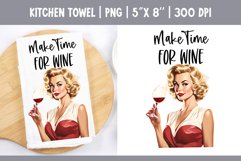 Vintage Retro Pin Up Girl | Kitchen Towel Sublimation Design Product Image 1