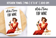 Vintage Retro Pin Up Girl | Kitchen Towel Sublimation Design Product Image 1