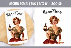 Vintage Retro Pin Up Girl | Kitchen Towel Sublimation Design Product Image 1