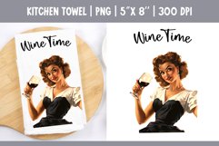 Vintage Retro Pin Up Girl | Kitchen Towel Sublimation Design Product Image 1
