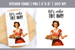 Vintage Retro Pin Up Girl | Kitchen Towel Sublimation Design Product Image 1