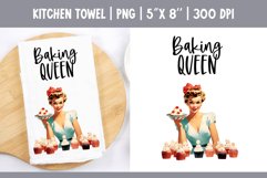 Vintage Retro Pin Up Girl | Kitchen Towel Sublimation Design Product Image 1