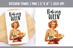 Vintage Retro Pin Up Girl | Kitchen Towel Sublimation Design Product Image 1
