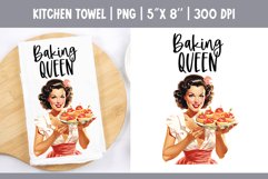 Vintage Retro Pin Up Girl | Kitchen Towel Sublimation Design Product Image 1