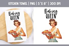 Vintage Retro Pin Up Girl | Kitchen Towel Sublimation Design Product Image 1