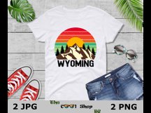 Retro Wyoming Vintage Sublimation Png, Wyoming Sunset Png Product Image 3