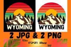 Retro Wyoming Vintage Sublimation Png, Wyoming Sunset Png Product Image 1