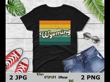 Retro Wyoming Vintage Sublimation Png, Wyoming Sunset Png Product Image 2