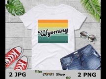 Retro Wyoming Vintage Sublimation Png, Wyoming Sunset Png Product Image 3