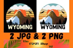 Retro Wyoming Vintage Sublimation Png, Wyoming Sunset Png Product Image 1