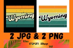Retro Wyoming Vintage Sublimation Png, Wyoming Sunset Png Product Image 1
