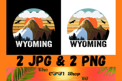 Retro Wyoming Vintage Sublimation Png, Wyoming Sunset Png Product Image 1