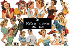 20 Retro Women Sassy Clipart Caption This PNG Product Image 1