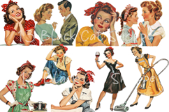 20 Retro Women Sassy Clipart Caption This PNG Product Image 2