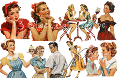 20 Retro Women Sassy Clipart Caption This PNG Product Image 3