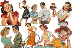 20 Retro Women Sassy Clipart Caption This PNG Product Image 4