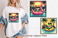 Retro Summer Pool Club Animal Sublimation Design Product Image 1