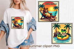 Retro Summer Pool Club Animal Sublimation Design Product Image 1