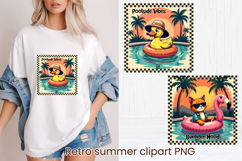 Retro Summer Pool Club Animal Sublimation Design Product Image 1