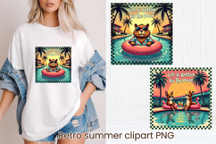 Retro Summer Pool Club Animal Sublimation Design Product Image 1