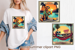 Retro Summer Pool Club Animal Sublimation Design Product Image 1