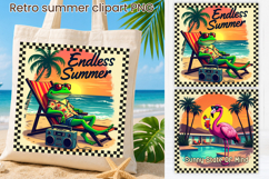 Retro Summer Pool Club Animal Sublimation Design Product Image 1