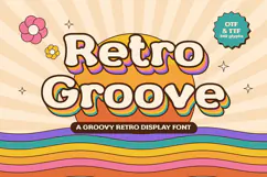 Retro Groove Groovy 70s Retro Display Font Product Image 1