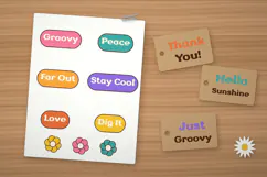 Retro Groove Groovy 70s Retro Display Font Product Image 10