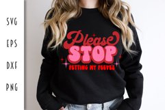 Sarcastic Retro SVG - Please Stop Petting my Peeves Cut File Product Image 4