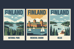 Finland Retro Travel Poster Product Image 1