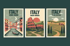 Italy Retro Travel Poster Product Image 1