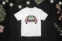 Christmas retro truck with gnomes SVG Buffalo plaid pickup Product Image 2