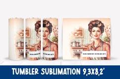 Retro woman tumbler PNG design | Pin up girl tumbler PNG Product Image 1