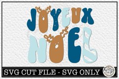 Retro Joyeux Noel SVG Cut File Product Image 1