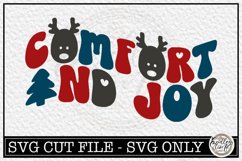 Retro Comfort and Joy SVG Cut File Product Image 1