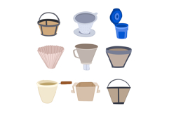 reusable coffee filter set cartoon Product Image 1