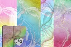 Gradient liquid Pastel Digital Scrapbook Papers Product Image 2