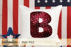 Fourth of July galaxy alphabet sublimation design bundle Product Image 4