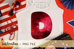 Fourth of July galaxy alphabet sublimation design bundle Product Image 6