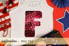 Fourth of July galaxy alphabet sublimation design bundle Product Image 8