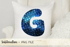Fourth of July galaxy alphabet sublimation design bundle Product Image 10