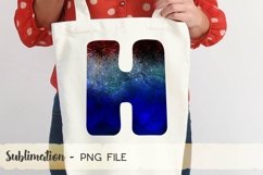 Fourth of July galaxy alphabet sublimation design bundle Product Image 9