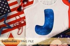 Fourth of July galaxy alphabet sublimation design bundle Product Image 11