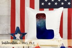 Fourth of July galaxy alphabet sublimation design bundle Product Image 14