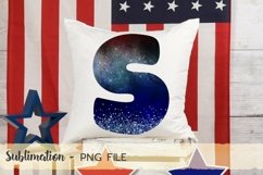 Fourth of July galaxy alphabet sublimation design bundle Product Image 18