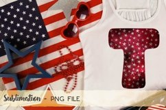 Fourth of July galaxy alphabet sublimation design bundle Product Image 19