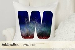 Fourth of July galaxy alphabet sublimation design bundle Product Image 24